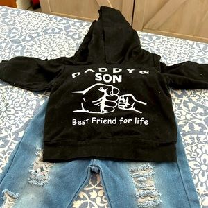 Daddy and Son Hoodie and Jeans